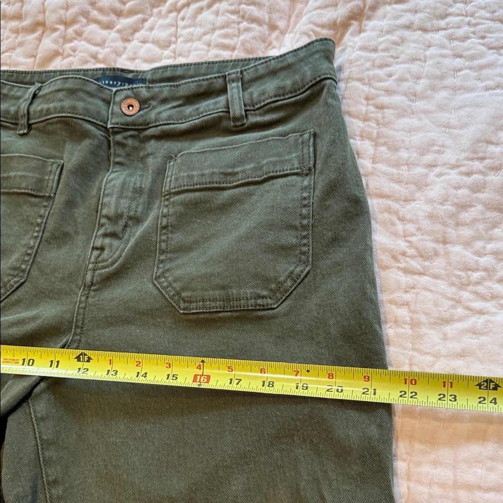 The Marine Crop Sanctuary Los Angeles Denim wide Leg Jeans 31 Olive Green - Picture 14 of 14